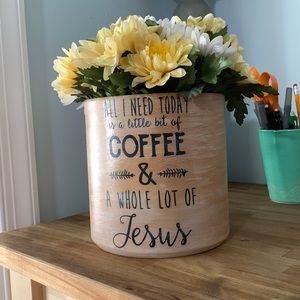 Home Decor - up cycled canister